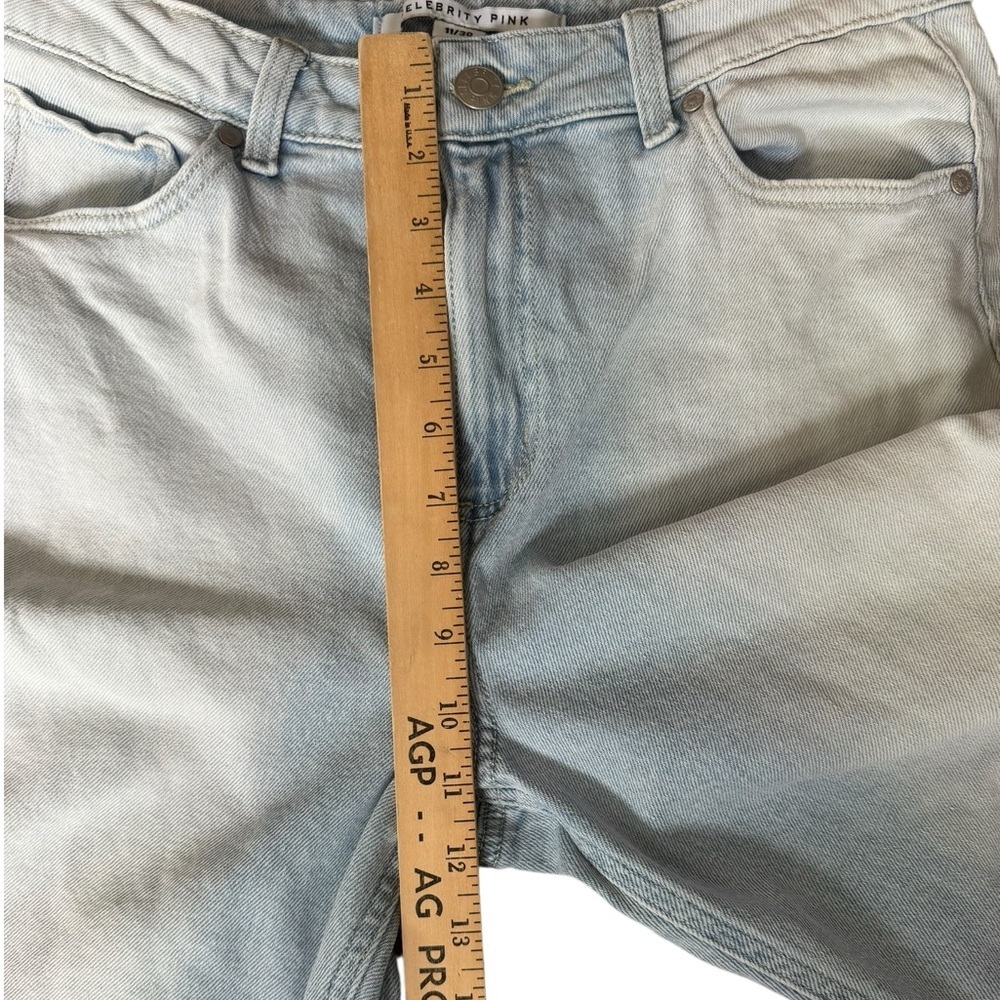Celebrity Pink Y2K Barrel Leg Jeans Light Wash High Rise Balloon Mom Jeans 11/30 - Picture 5 of 8